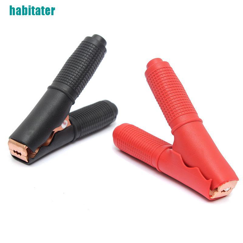 Set 2 Kẹp Cá Sấu Thử Pin Xe Hơi Màu Đỏ + Đen