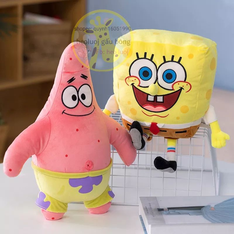 gấu bông bọt biển, sao biển 25cm SPONGEBOB PLUSH TOY