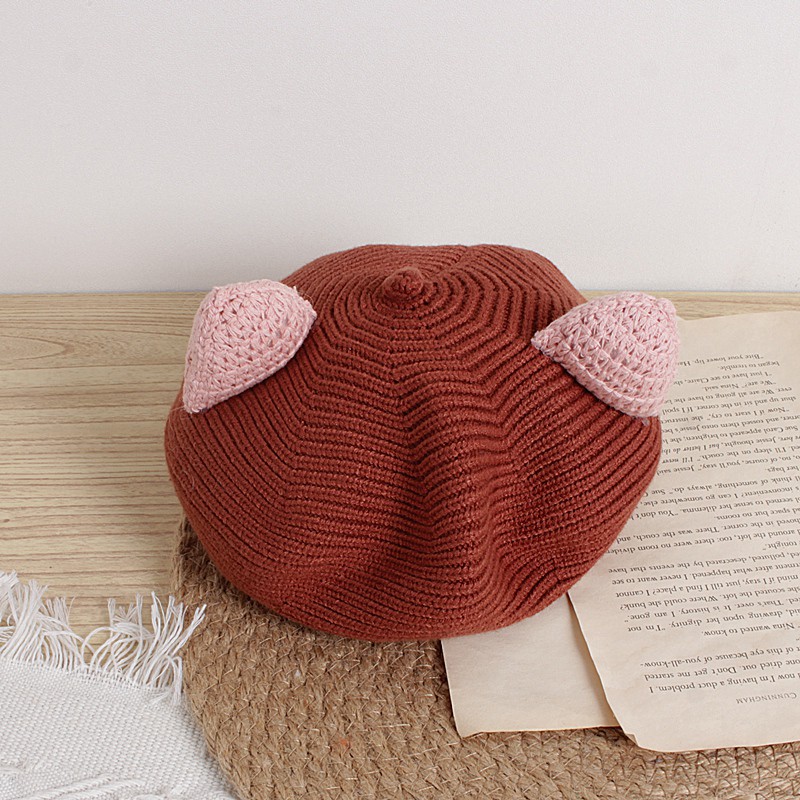 Nón Beret Dễ Thương Cho Bé Gái