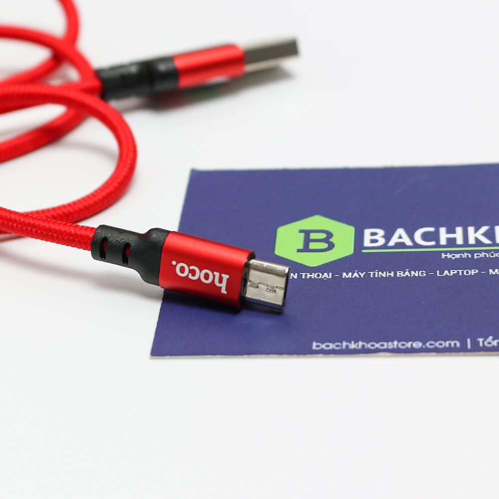 Dây sạc Samsung, Cáp sạc Hoco micro X14 chính hãng - dây dù, khó đứt, dài 1m