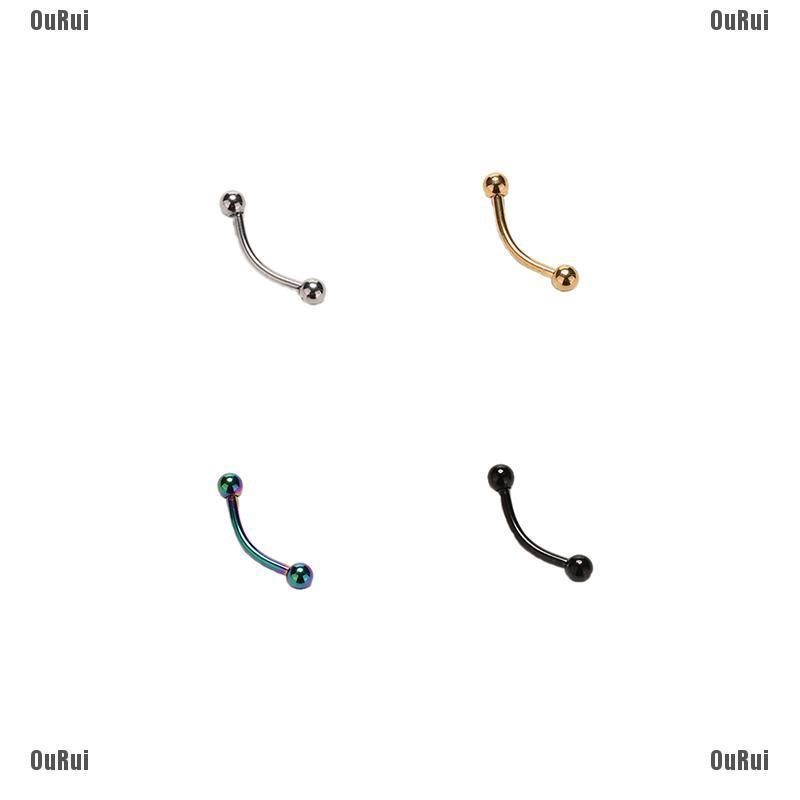 Khuyên Xỏ Lông Mày Bằng Thép Không Gỉ Thiết Kế Cong Thời Trang