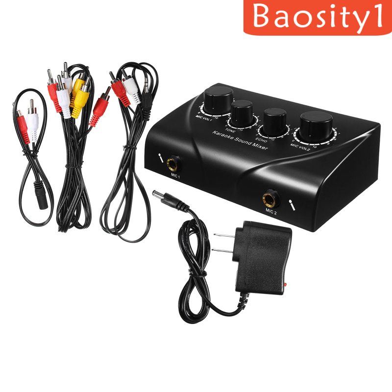 [BAOSITY1]Mini Audio Sound Mixer for Amplifier Home Theater Karaoke Home Entertainment