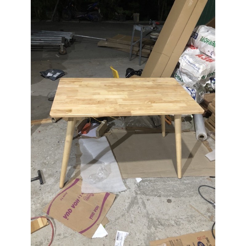 (Freeship 30k) Bàn làm việc học bàn ăn chân gỗ tần bì 60×120cm