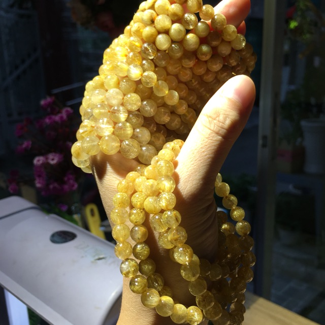 Vòng tay tóc vàng 7mm-DaphongthuyHT