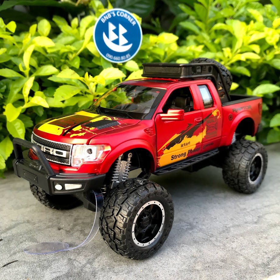 [BNB's Corner] Xe mô hình 1:32 Ford Raptor F150 Offroad tem cá tính bằng kim loại