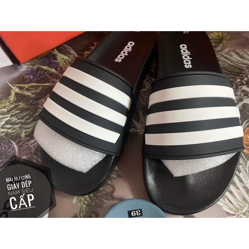 Dép adidass nam quai ngang siêu cấp đế cao su . dép hè đi chơi đi biển kèm hộp