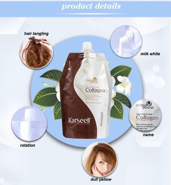 {Tặng Mũ Ủ } HẤP TÓC COLLAGEN KARSEELL MACA SIÊU MỀM MƯỢT