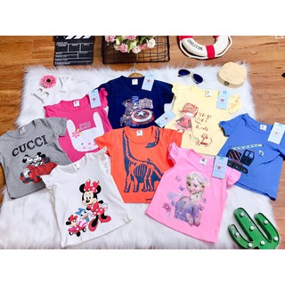Combo 4 áo thun cotton xuất dư cho bé.