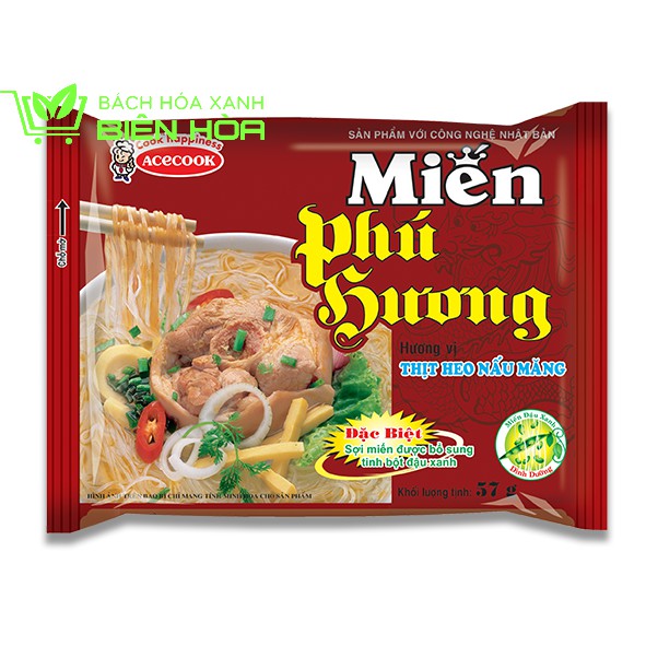 Thùng Miến Phú Hương Acecook 4 loại (24 gói x 58g)