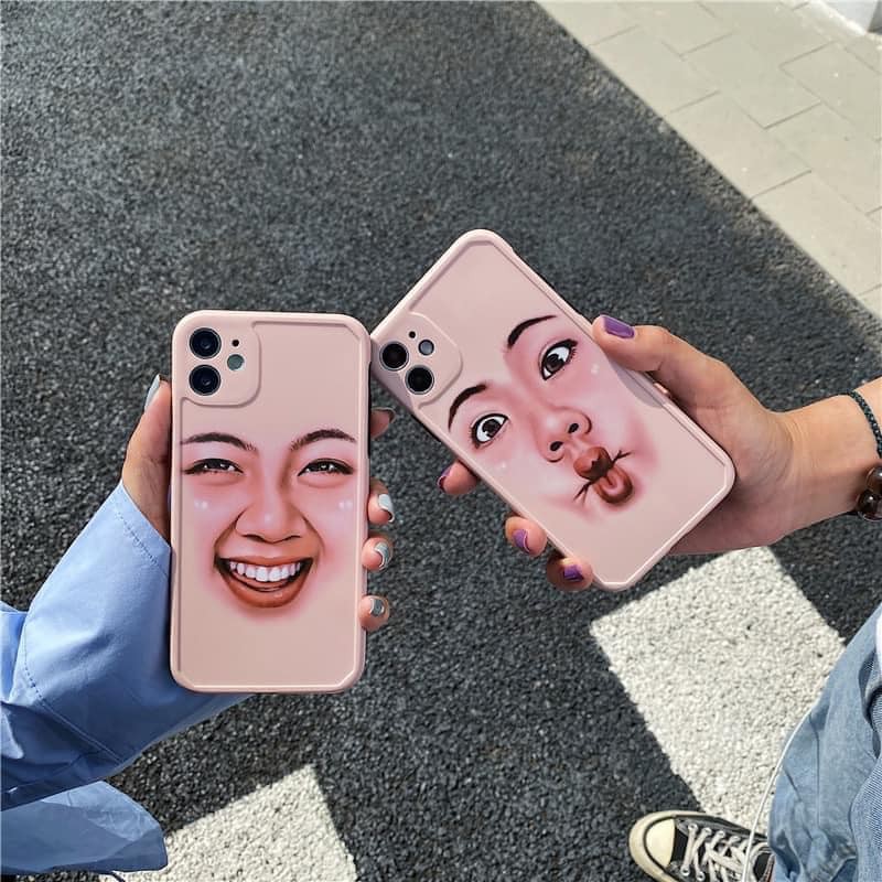 Ốp lưng iphone⚡ IDM chống bẩn nhám hình mặt người ⚡ Free ship full viền ip đến 11 pro max - Boss case