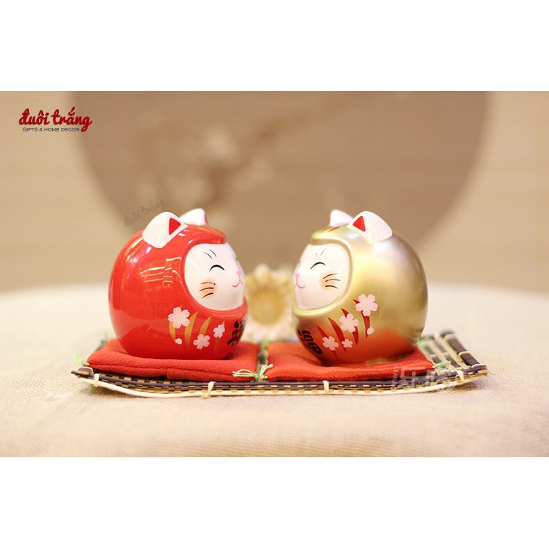 Daruma Yakushigama Mèo cỡ đại 18cm