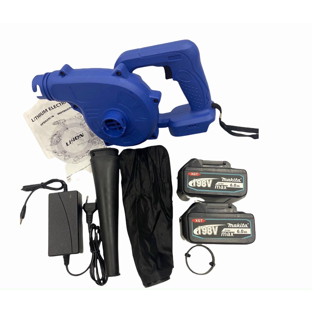 Máy thổi hút bụi pin MKT CÔNG SUẤT 1300W KÈM ĐỦ PHỤ KIỆN 2PIN 10CEL DUNG LƯỢNG CAO