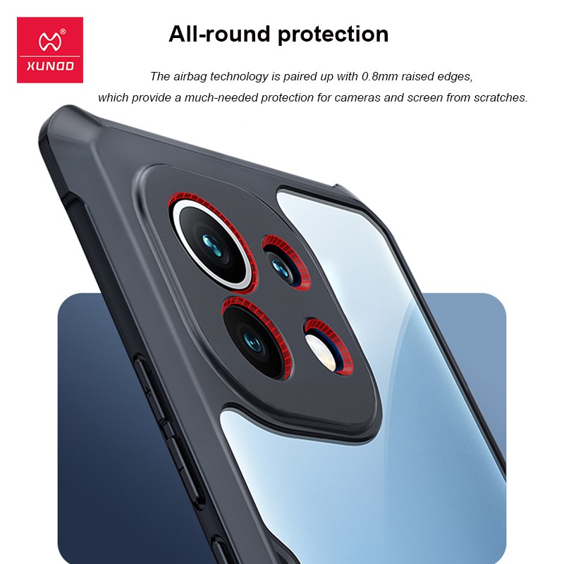 Ốp điện thoại XUNDD trong suốt cao cấp cho Xiaomi Mi 11 / Xiaomi 11 pro / Xiaomi 11 ultra / Xiaomi Mi 11 Lite