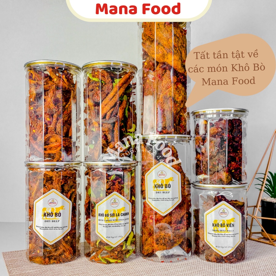 300G Khô Bò Miếng Mana Food | khô bò viên, khô bò que, khô bò hcm| Bò thật - ATVSTP, Ngon, Chất lượng