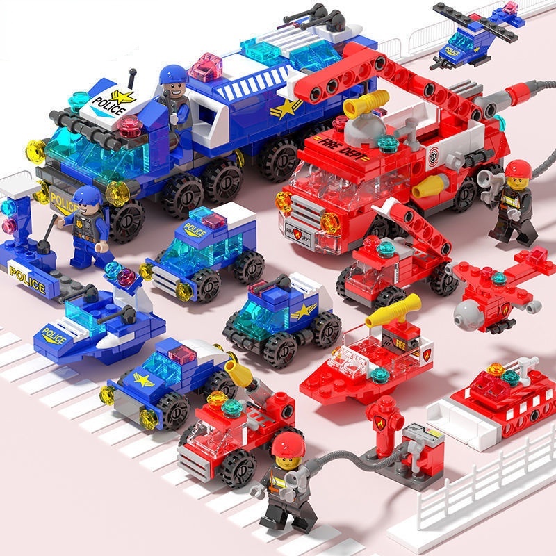 Đồ Chơi Lego Hình Xe Cảnh Sát Quân Đội Mini Dễ Thương Cho Bé