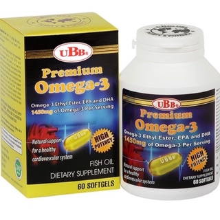 Viên uống UBB PREMIUM OMEGA 3 – Hỗ trợ giúp sáng mắt, bổ não DHA omega3 (Hộp 60 viên) usa mỹ