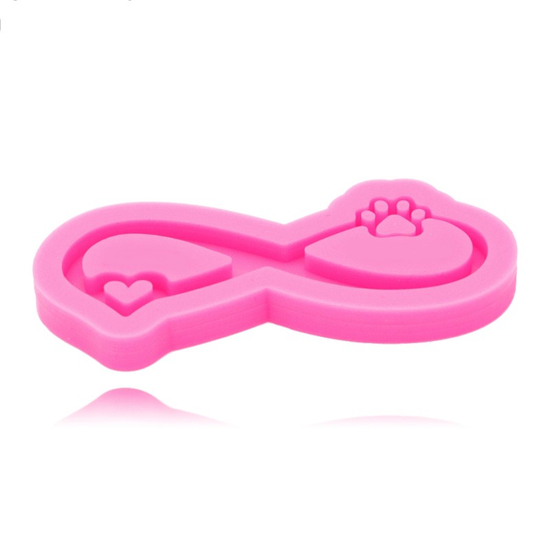 Khuôn Silicone Tạo Hình Làm Mặt vòng cổ Hình Dấu Chân Gấu
