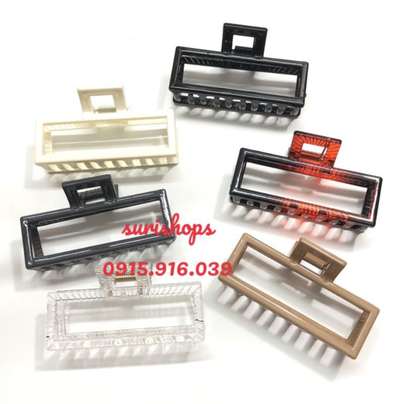 Kẹp tóc Kẹp Càng Cua Hình Chữ Nhật Mảnh