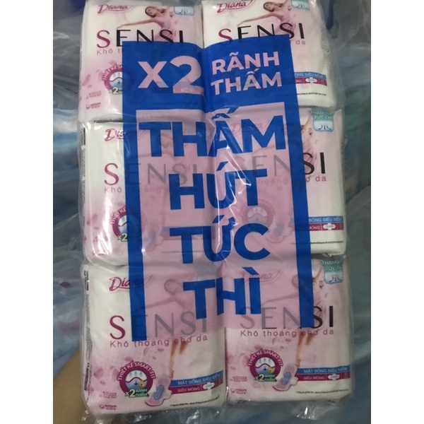 Combo 3/ 6 gói  Băng vệ sinh Sensei khô thoáng cho da (8 miếng)