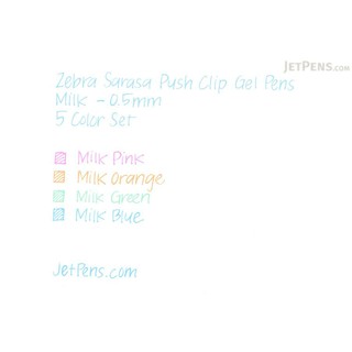 Set 3 - 5 bút Zebra Sarasa Clip Milky