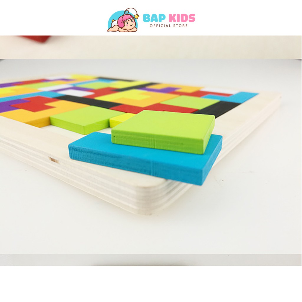 Đồ Chơi Cho Bé - Đồ Chơi Xếp Hình Tetris Nhiều Màu Sắc Cho Bé Sáng Tạo [BAPKIDS]