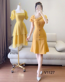 Váy đuôi cá lệch vai cách điệu