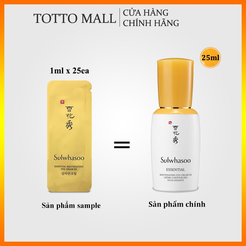 [30 gói] Kem dưỡng mắt Sulwhasoo Essential Rejuvenating Eye Cream Ex - Kem mắt Sulwhasoo