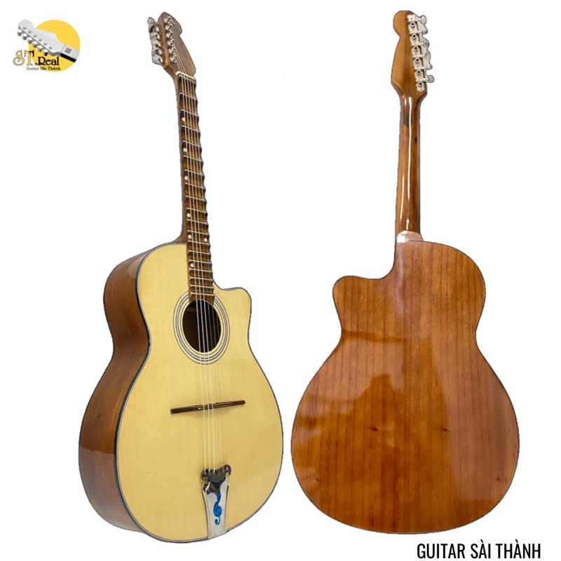 Đàn Ghita Vọng Cổ Phím Lõm Chính Hãng ST.Real Guitar Sài Thành Mã ST-VC02 Gỗ Hồng Đào Nguyên Tấm