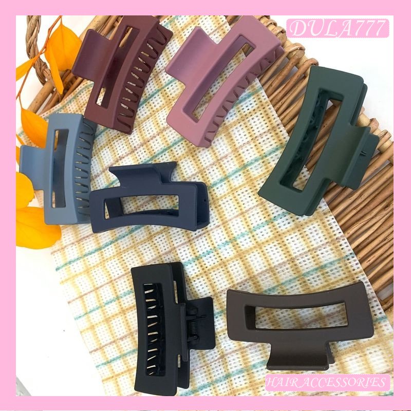 Kẹp Tóc Màu Sắc Cổ Điển Hình Chữ Nhật Phong Cách Hàn Quốc Xinh Xắn Dành Cho Nữ DULA777
