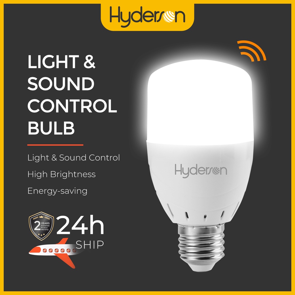 Bóng Đèn Led Cảm Biến Chuyển Động Hyderson E27 Led 6W 6500K Chạng vạng đến rạng đông Tự động bật tắt Bóng đèn cảm biến Điều khiển âm thanh Ánh sáng tự động cho hành lang / cầu thang / nhà để xe / hiên