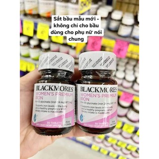 Sắt bầu Blackmores Pregnancy Iron - không táo bón, lọ 30 viên