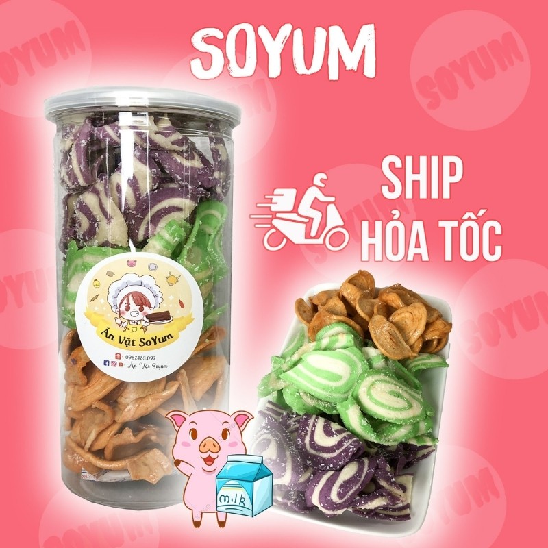 Tai heo sữa mix tai heo chiên mắm 250g ăn vặt Soyum vừa ngon vừa rẻ