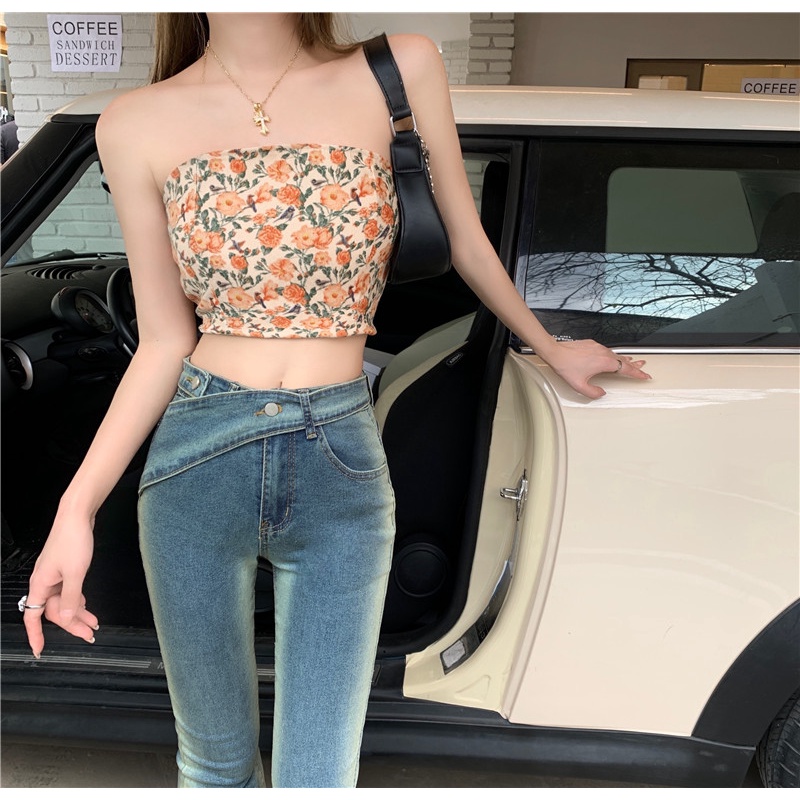 Quần Jean Nữ Lưng Cao Ống Đứng Dễ Phối Đồ Thời Trang Mùa Thu