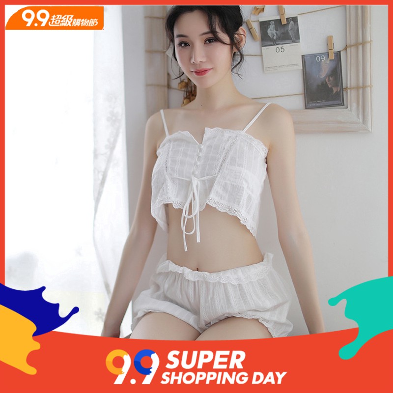 Set bộ đồ lót ren sexy（Trắng）