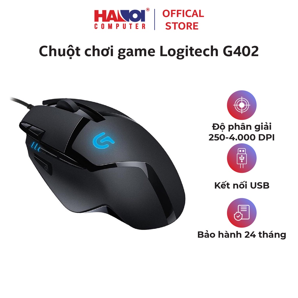 Chuột chơi game Logitech G402 với công nghệ cảm biến tinh vi để chơi game siêu nhanh