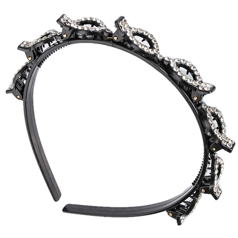 Cài Tóc Dạng Xoắn Hai Lớp Đính Đá Thời Trang