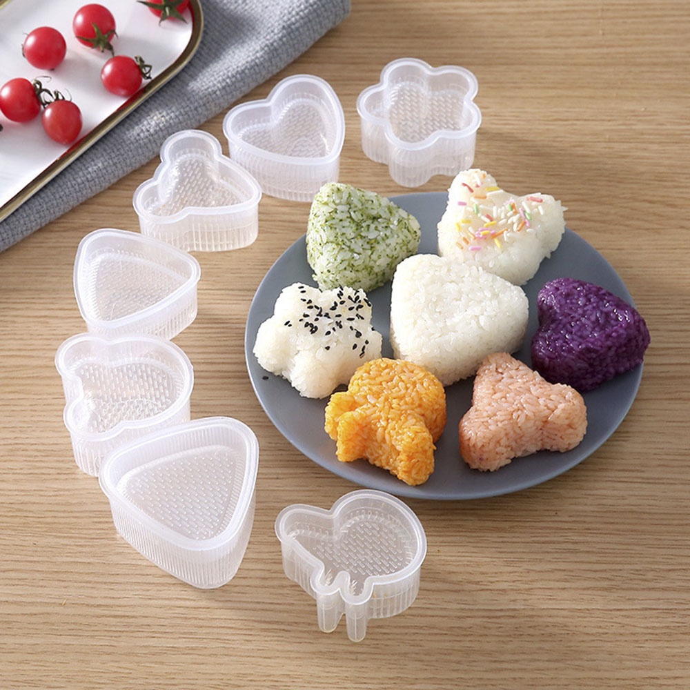 6 khuôn trong suốt làm cơm nắm rong biển xinh xắn