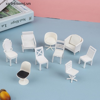Xo94itomj 1: 20 nhà búp bê thu nhỏ nội thất ghế sofa phân mô hình búp bê trang trí nhà đồ chơi cl