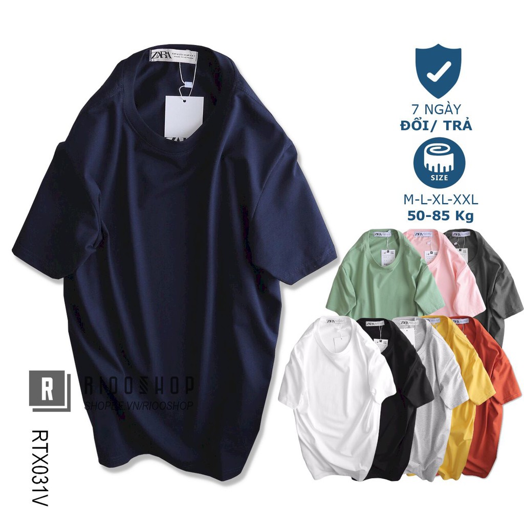 Áo thun nam trơn cao cấp nhiều màu Riooshop hàng cao cấp RTX031v - áo phông nam cotton