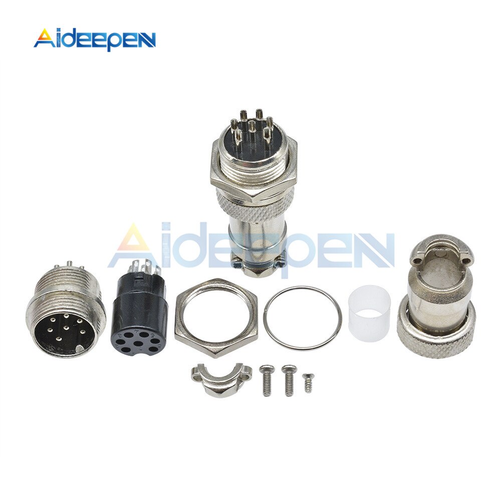 1 Set Đầu Nối Bằng Nhựa Gx12 Gx16 2 / 3 / 4 / 5 / 6 / 7 / 8 / 9 / 10 Pin Male + Female 12mm 16mm