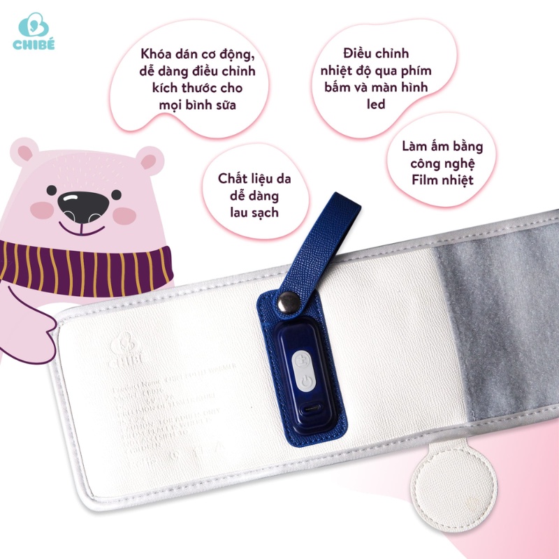 Bình hâm sữa, ủ bình sữa cho bé sơ sinh di động CHIBÉ CB016 cho bé, chính hãng - bảo hành 12 tháng