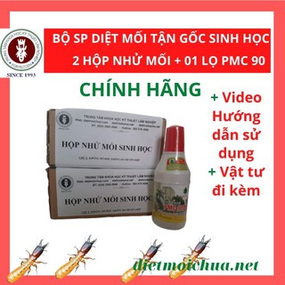 [Chính Hãng] Bộ Thuốc Diệt Mối Tận Gốc Sinh Học: 02 Hộp Nhử Mối + 01 Lọ PMC90 DP