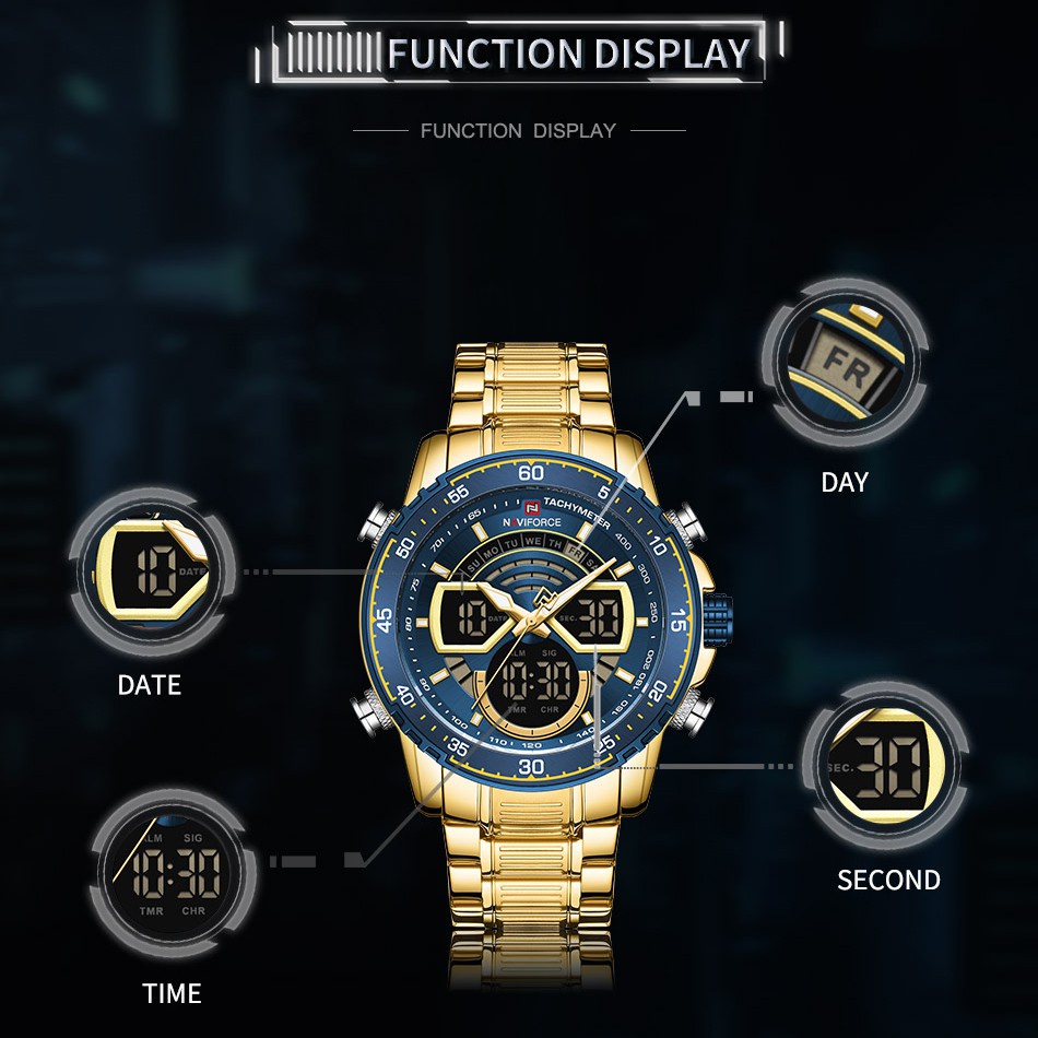 Đồng Hồ Đeo Tay NAVIFORCE Chống Nước Cao Cấp Thời Trang Dành Cho Nam