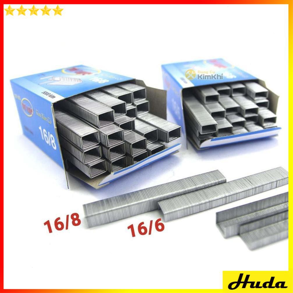 Bộ 2 Hộp kim bấm gỗ 16-8 và 16-6 10.000 kim thép cứng