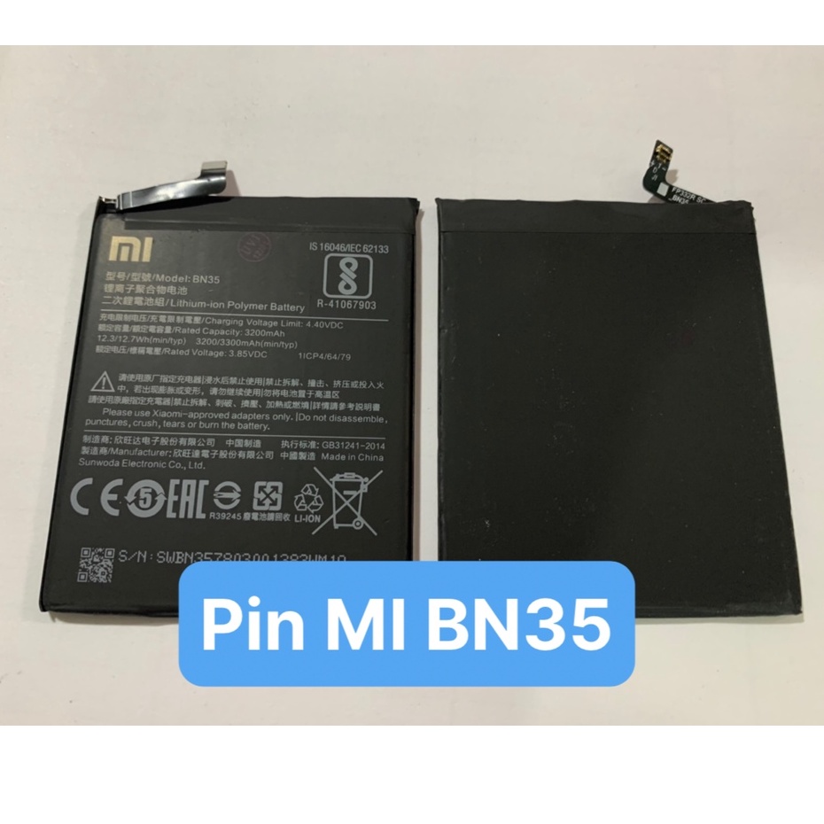 Pin Xiaomi redmi 5 / BN35 / 3300mAh - zin chính hãng, có bảo hành