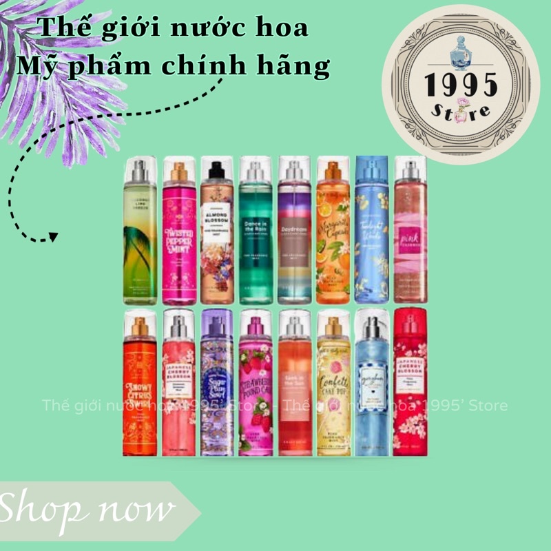 $$$ [ 10ml ] Xịt thơm bodymist Bath and body Works 12ml