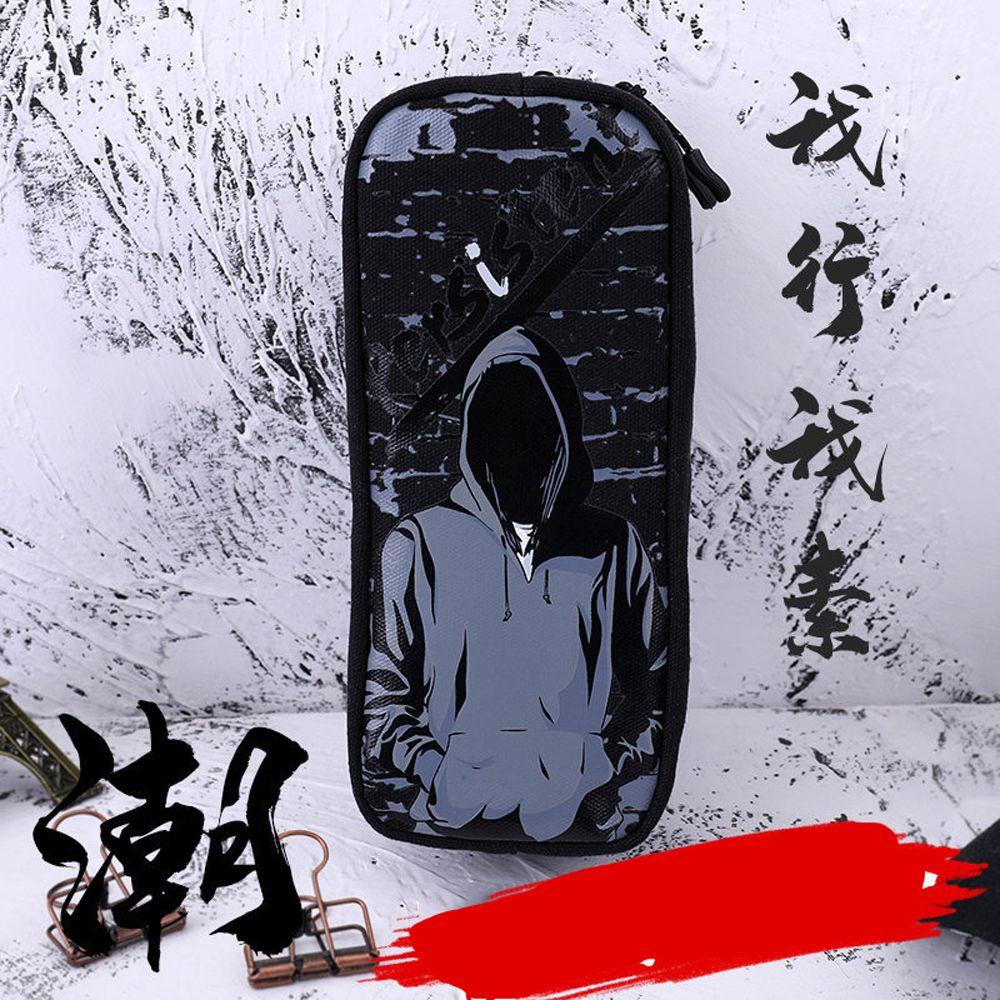 Ví Đựng Bút Chì Hai Ngăn Họa Tiết Hoạt Hình Dễ Thương