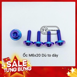 Ốc 6li20 DÙ LỚN TITAN GR5 gắn áo các loại xe và nhiều vị trí CỰC CHẤT