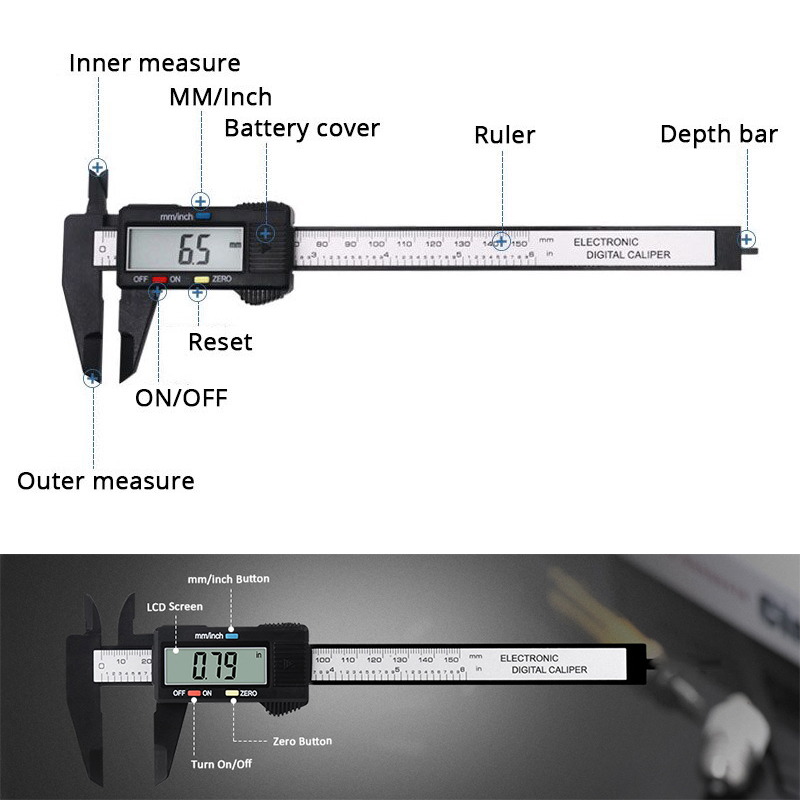 Thước Cặp Kỹ Thuật Số Chính Xác Cao 0.1 mm Chất Lượng Tốt