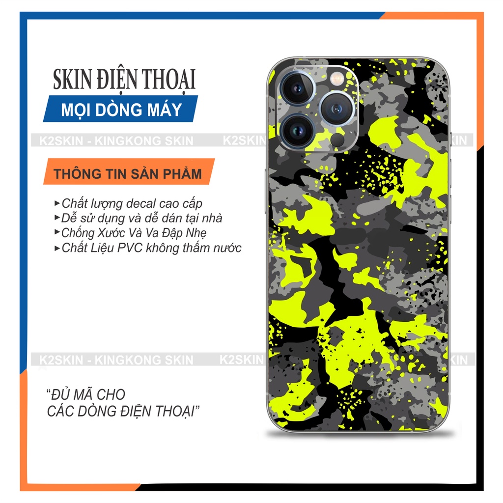 Miếng dán Skin dành cho Androi và Iphone các loại 6/6s/7/8/ 7plus/11/11pro/11promax/12pro/12promax/13/13promax (SKU 215)